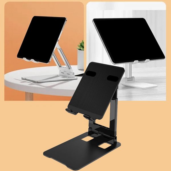 iTop K28 Foldable Tablet and Phone Stand - Adjustable Height & Angle with Dual Rod Support | Metal Base & Anti-Slip Design (Wholesale Only)