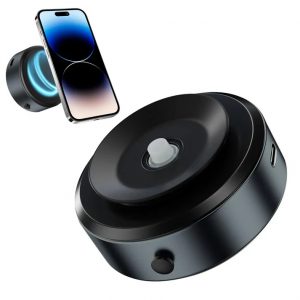 iTop Magnetic Car Phone Mount - Metal Vacuum Suction Holder with 360-Degree Rotation for Smartphones