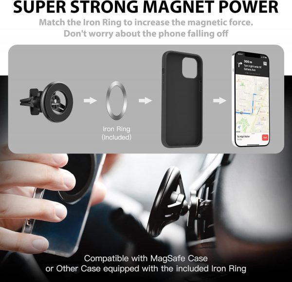 iTop Metal Magnetic Phone Holder - MagSafe Compatible for iPhone 16 Series | 360° Rotation and Strong Magnetic Adsorption