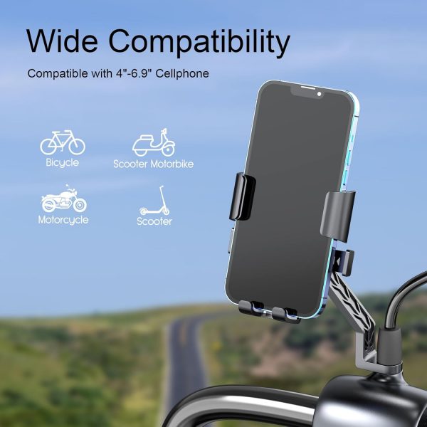 iTop Universal Bike Phone Holder - Quick Release, Anti-Shock Design, and One-Hand Operation